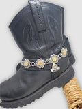 Silver Concho Style Bullet Boot Bracelet