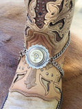 12 Gauge Shotshell Concho and Chain Boot Bracelet