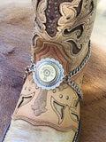 12 Gauge Shotshell Concho and Chain Boot Bracelet