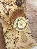 12 Gauge Shotshell Concho and Chain Boot Bracelet