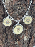 Triple Shotshell Ball Chain Necklace - 12 and 20 Gauges