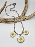 Triple Shotshell Ball Chain Necklace - 12 and 20 Gauges