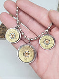 Triple Shotshell Ball Chain Necklace - 12 and 20 Gauges
