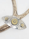 Oval Marquis Shotshell & Bullet French Hair Barrette