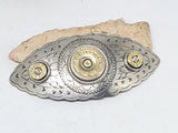 Oval Marquis Shotshell & Bullet French Hair Barrette