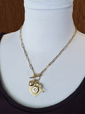 NEW! Gold Shot Thru the Heart Bullet Necklace