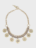20 Gauge Shotshell Gold/Brass Bib Necklace