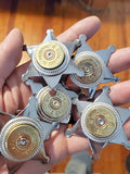 Sheriff Badge Pin - 12 Gauge Shotshell Shiny Silver Star Pin
