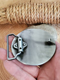 Round Shotshell & Bullet Belt Buckle - 2.75 Diameter