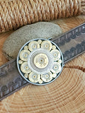 Round Shotshell & Bullet Belt Buckle - 2.75 Diameter
