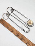28 Gauge Shotshell Jumbo Safety Pin Key Ring
