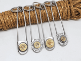 28 Gauge Shotshell Jumbo Safety Pin Key Ring