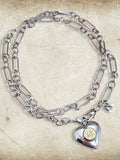 Women's Heart Locket Convertible Bullet Necklace