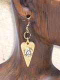 Slender Gold Heart Bullet Earrings