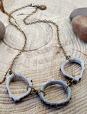 Triple Antler Slice Circle of Life Designer Necklace-SureShot Jewelry