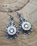 Vintage Look Silver Bullet Earrings-SureShot Jewelry