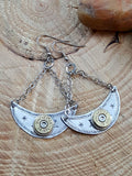 Crescent Shape Chandelier Bullet Earrings-SureShot Jewelry