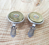 12 Gauge Shotgun Casing Clip-on Bullet Earrings-SureShot Jewelry