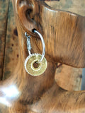 20 Gauge Beaded Stainless Shotshell Hoop Earrings - Brass or Nickel Casings