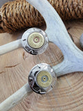 12 or 20 Gauge Shotshell Small Silver Concho Ponytail Holder - Hair Tie