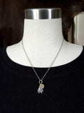 Sterling Silver Leaf & Bullet Necklace-SureShot Jewelry