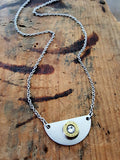 Modern Crescent Shape Bullet Necklace-SureShot Jewelry