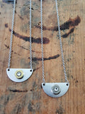 Modern Crescent Shape Bullet Necklace-SureShot Jewelry