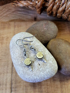 22 Caliber Petite Dangle Bullet Earrings-SureShot Jewelry