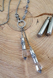 Long Length Lasso Style Crystal Bullet Necklace-SureShot Jewelry