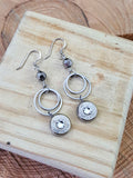Double Round Fine Stainless Ring Bullet Dangles-SureShot Jewelry