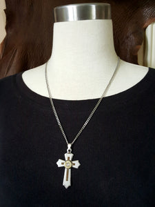Stainless Steel Cross Bullet Necklace - Unisex-SureShot Jewelry