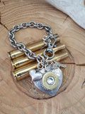 Shot Thru the Heart Shotshell Charm Bracelet-SureShot Jewelry