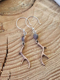 Copper Antler Charm Dangle Earrings-Earrings-SureShot Jewelry