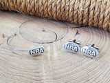 NRA Branded Oval Cuff Links-Cuff Links-SureShot Jewelry