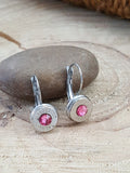 Breast Cancer Awareness PINK Bullet Earrings - Lever Back Style