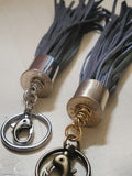 12 Gauge Leather Tassel Keychains / Tassel Key Rings-Key Ring, Key Chain-SureShot Jewelry