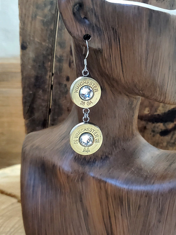 Double Shotshell Dangle Earrings-Earrings-SureShot Jewelry