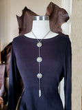 Triple Concho & Bar Long Lariat or Y Style Bullet Necklace