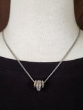 Triple Bullet Bead Necklace - Petite - Minimal Jewelry