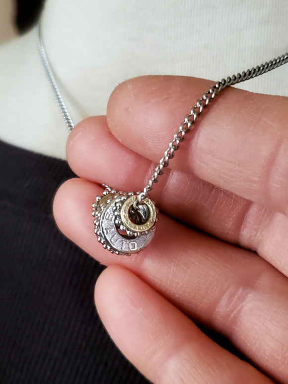 Triple Bullet Bead Necklace - Petite - Minimal Jewelry-SureShot Jewelry