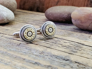 9mm Bullet Cuff Links - Classic Styling - Great Size!