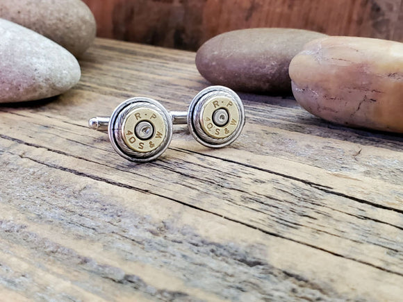 Bullet Cuff Links - Classic Styling - Great Size! - 40 Cal-SureShot Jewelry