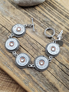 Silver 20 Gauge Shotshell Bracelet-SureShot Jewelry
