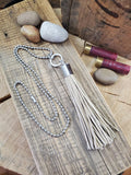 12 Gauge Leather Tassel Necklace - SIX COLORS!