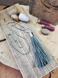 12 Gauge Leather Tassel Necklace - SIX COLORS!-SureShot Jewelry