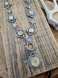Long Western Concho Look Shotshell Statement Necklace-SureShot Jewelry
