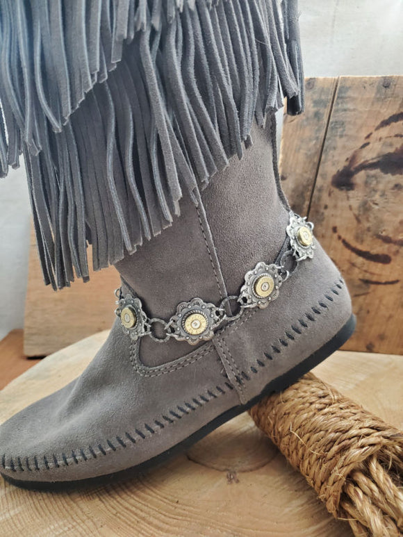 Concho Style Silver Boot Bracelet