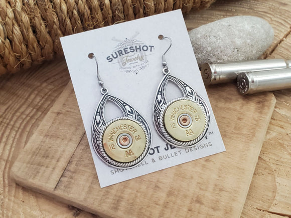 12 Gauge Shotshell Teardrop Bullet Earrings - BEST SELLER!