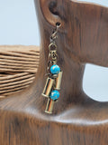Triple 22 Caliber Turquoise Beaded Bullet Earrings from SureShot Jewelry
