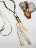 Large Caliber Beaded Leather Cord Antler Necklace from SureShot Jewelry